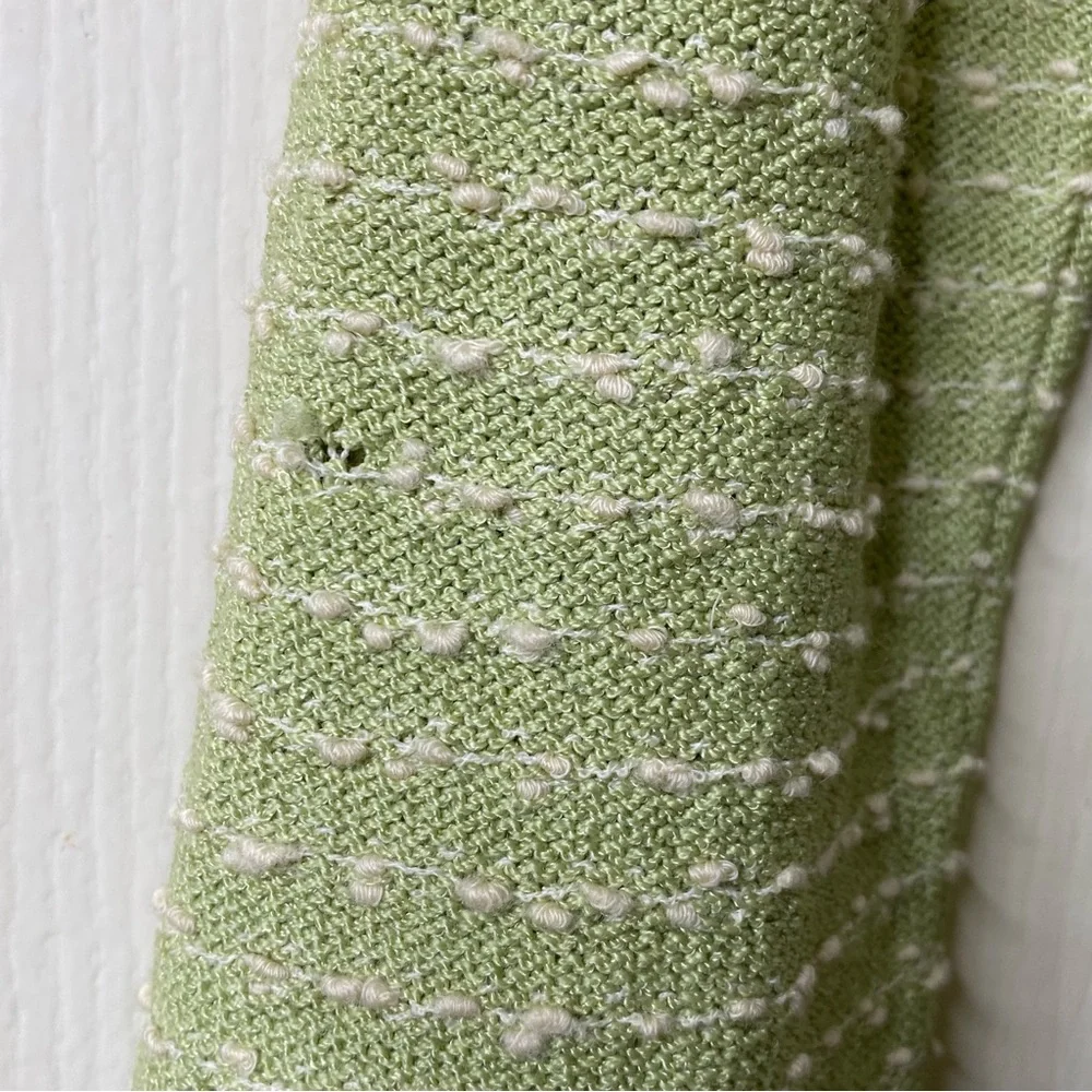 St. John • Santana Knit Green Boucle Skirt Suit • USA